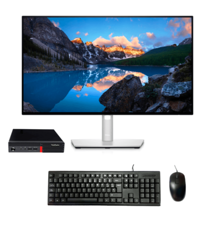 Lenovo M910Q Tiny Mini PC + monitor 24"