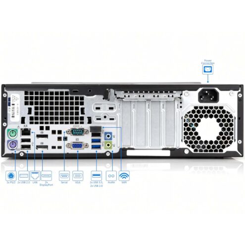 HP 800 G1 SFF / i5-4570 / 16GB DDR3 512GB SSD Windows 10 - Image 5