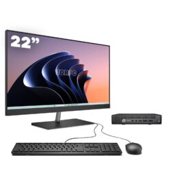 Mini PC HP 600 G1 / i3-4330T / 8GB DDR3 256GB SSD Windows 10 com monitor 22" + teclado e mouse