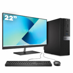 Dell 5040 SFF / Pentium-G4400 / 8GB DDR4 256GB HDD Windows 10 com monitor 22" + teclado e mouse