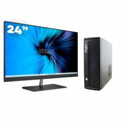 Fujitsu TP-X II SFF / Celeron-G540 / 8GB DDR3 256GB HDD Windows 10 com monitor 24 + teclado e mouse
