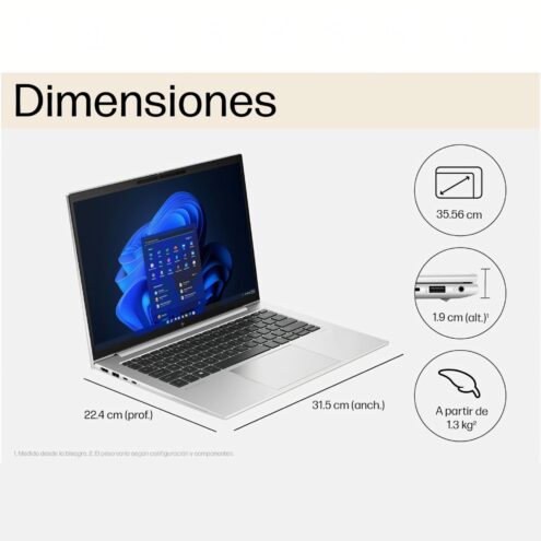 HP 840 G10 14" / i7-1365U / 8GB DDR5 256GB M.2 SATA Windows 11 - Image 9