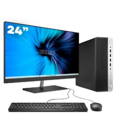 HP 705 G5 SFF / Ryzen 5-PRO 3400G / 16GB DDR4 256GB SSD Windows 10 Com Monitor 24",  teclado e rato